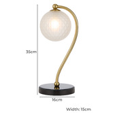 Bright Sea Lighting 35cm Astoria Marble Table Lamp