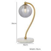 Bright Sea Lighting 35cm Astoria Marble Table Lamp