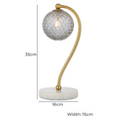 Bright Sea Lighting 35cm Astoria Marble Table Lamp
