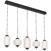 Bright Sea Lighting Black Torso 5 Light LED Pendant