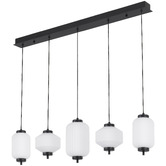 Bright Sea Lighting Black Torso 5 Light LED Pendant