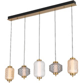 Bright Sea Lighting Brass Altos 5 Light LED Pendant