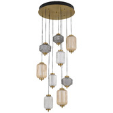 Bright Sea Lighting Brass Altos 9 Light LED Pendant