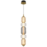 Bright Sea Lighting Brass Altos Vertical 5 Light LED Pendant