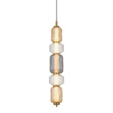 Bright Sea Lighting Brass Altos Vertical 5 Light LED Pendant