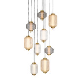 Bright Sea Lighting Brass Altos 9 Light LED Pendant