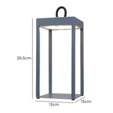 Bright Sea Lighting 31cm Eleni Rechargeable LED Table Lamp with USB