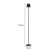 Bright Sea Lighting 120cm Elea Rechargeable LED Floor Lamp with USB