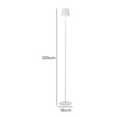 Bright Sea Lighting 120cm Elea Rechargeable LED Floor Lamp with USB