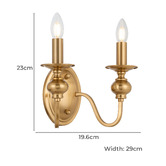 Bright Sea Lighting Astra Iron 2 Light Wall Sconce