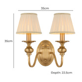 Bright Sea Lighting Lucia 2 Light Wall Sconce with Shade