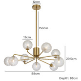 Bright Sea Lighting Phoebe 9 Light Pendant