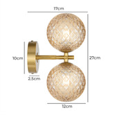 Bright Sea Lighting Agatha 2 Light Wall Sconce