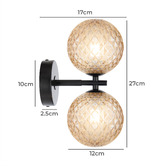 Bright Sea Lighting Agatha 2 Light Wall Sconce