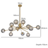 Bright Sea Lighting Apollo 12 Light Pendant