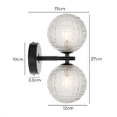 Bright Sea Lighting Selene 2 Light Wall Sconce