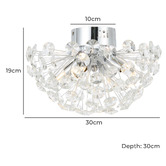 Bright Sea Lighting Uriah Crystal 4 Light Flush Mount Ceiling Light
