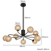 Bright Sea Lighting Zephyr 9 Light Pendant