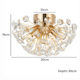 Bright Sea Lighting Uriah Crystal 4 Light Flush Mount Ceiling Light