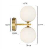 Bright Sea Lighting Maia 2 Light Wall Sconce