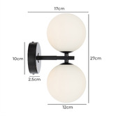 Bright Sea Lighting Maia 2 Light Wall Sconce