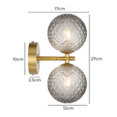 Bright Sea Lighting Asteria 2 Light Wall Sconce