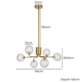 Bright Sea Lighting Phoebe 6 Light Pendant