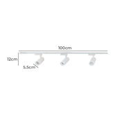 Bright Sea Lighting Suzi Aluminium Adjustable 3 Lamp LED Track Light