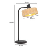Bright Sea Lighting 50cm Calix Raffia Table Lamp