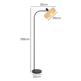 Bright Sea Lighting 158cm Calix Raffia Floor Lamp