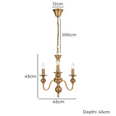 Bright Sea Lighting Astra 3 Light Pendant