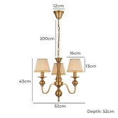 Bright Sea Lighting Artemis 3 Light Pendant