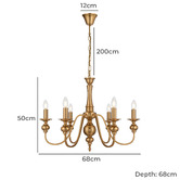 Bright Sea Lighting Astra Iron 6 Light Pendant