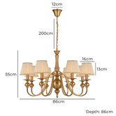 Bright Sea Lighting Artemis 8 Light Pendant
