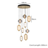 Bright Sea Lighting Brass Altos 9 Light LED Pendant
