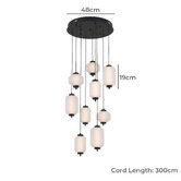 Bright Sea Lighting Black Altos 9 Light LED Pendant