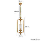 Bright Sea Lighting Esra Brass Iron Pendant Light