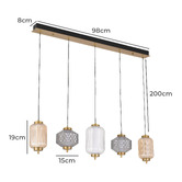 Bright Sea Lighting Brass Altos 5 Light LED Pendant
