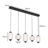 Bright Sea Lighting Black Torso 5 Light LED Pendant