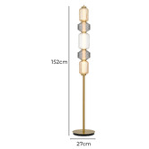 Bright Sea Lighting 152cm Brass Altos LED Floor Lamp