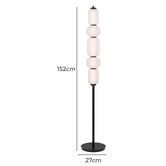 Bright Sea Lighting Torso Black LED Floor Lamp