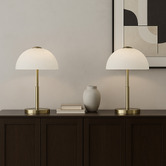 Bright Sea Lighting Jess Frosted Glass LED Touch Table Lamps