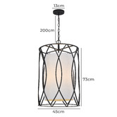 Bright Sea Lighting Raja 45cm Pendant Light
