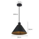 Bright Sea Lighting Tiago Iron Pendant Light
