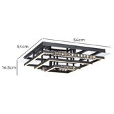 Bright Sea Lighting Fletcher Square Aluminium LED Semi Flush Ceiling Light