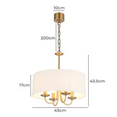 Bright Sea Lighting Keira 4 Light Pendant