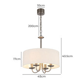 Bright Sea Lighting Keira 4 Light Pendant