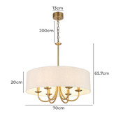 Bright Sea Lighting Keira 6 Light Pendant