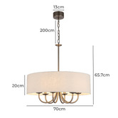 Bright Sea Lighting Keira 6 Light Pendant