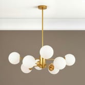 Bright Sea Lighting Blundell Frosted Glass 8 Light Pendant